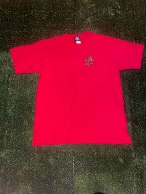 Santa Cruz Skateboards Red Short Sleeve Tee with Chest Embroidery
